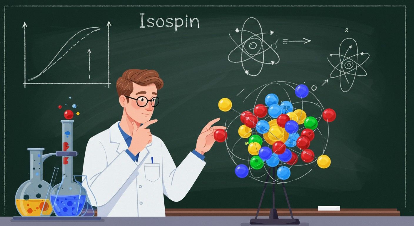 Az izospin segít megérteni a nukleonok kölcsönhatásait.