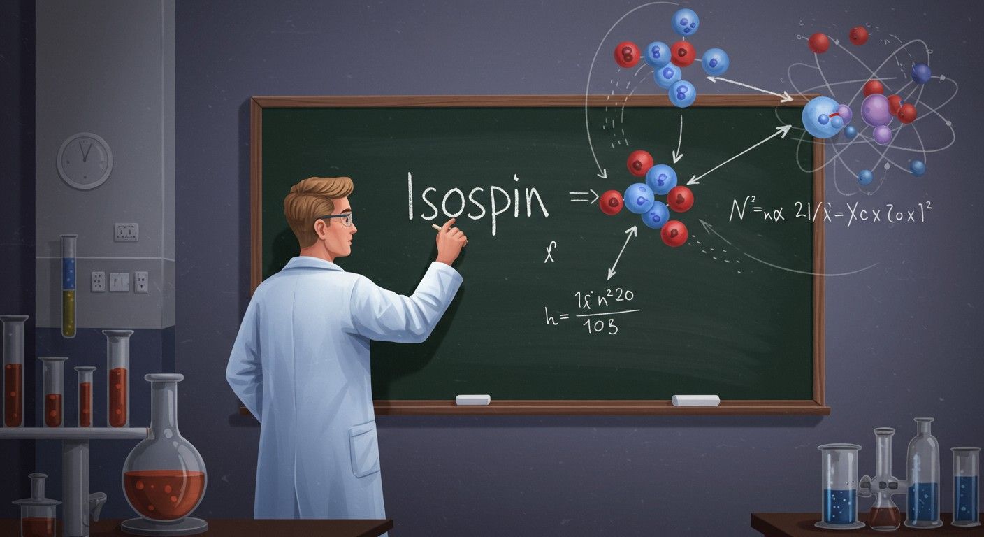 Az izospin segít leírni a protonok és neutronok viselkedését.