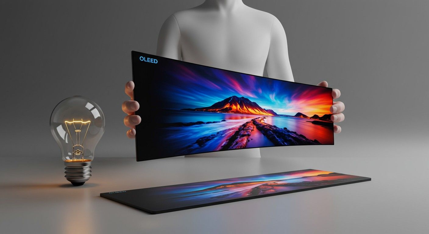 Az OLED technológia lehetővé teszi a hajlítható kijelzők létrehozását.