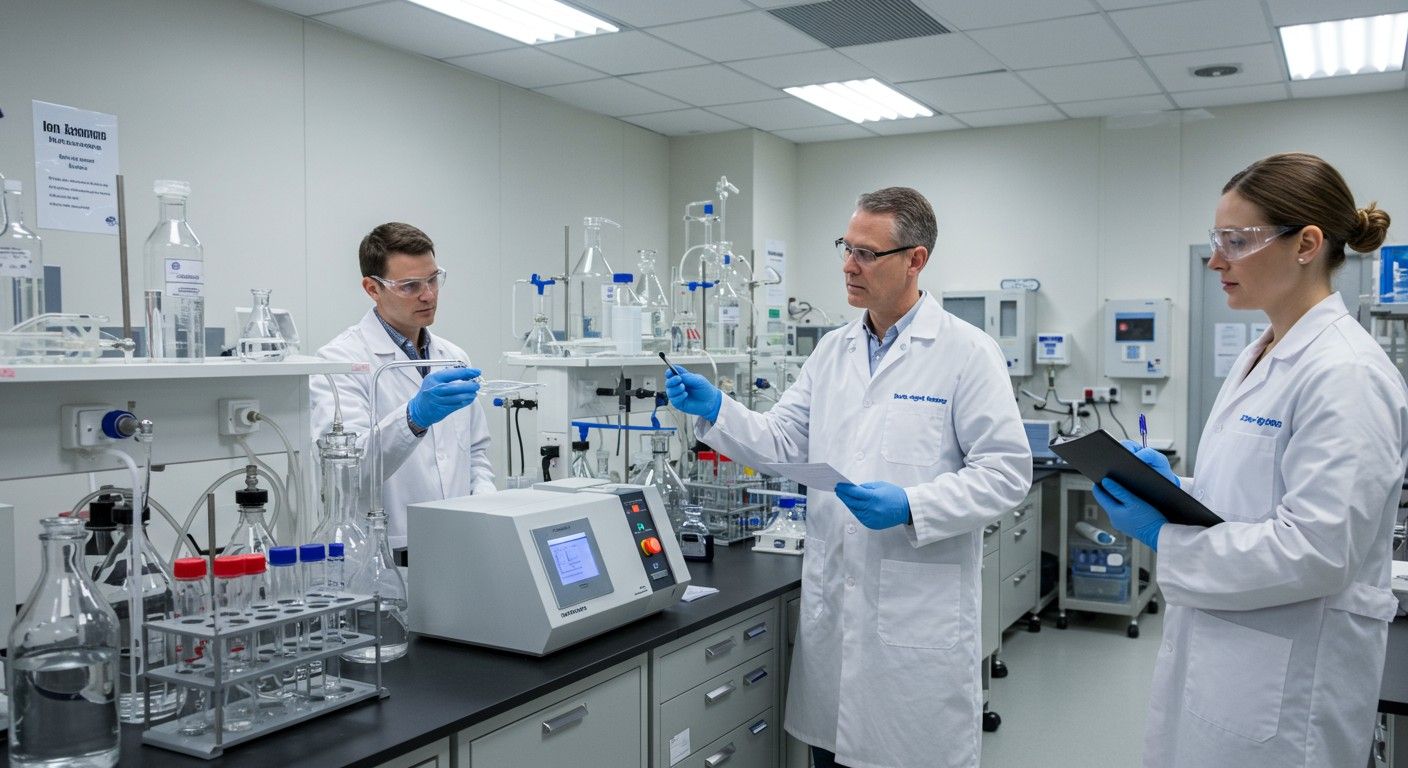 Ioncserélt víz kezelése során mindig tartsuk be a biztonsági előírásokat!