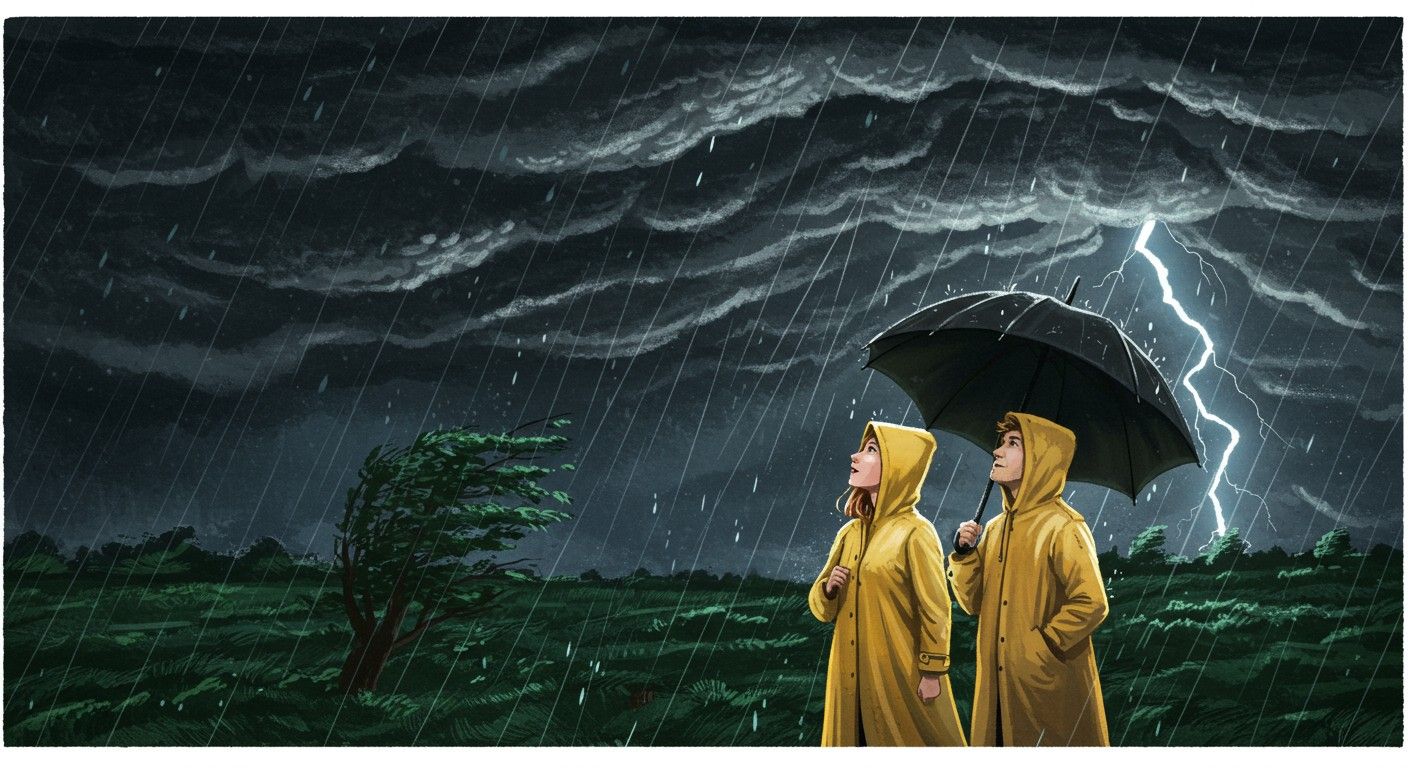 A zivatarlánc hatásai között szerepel a szélsőséges időjárás.