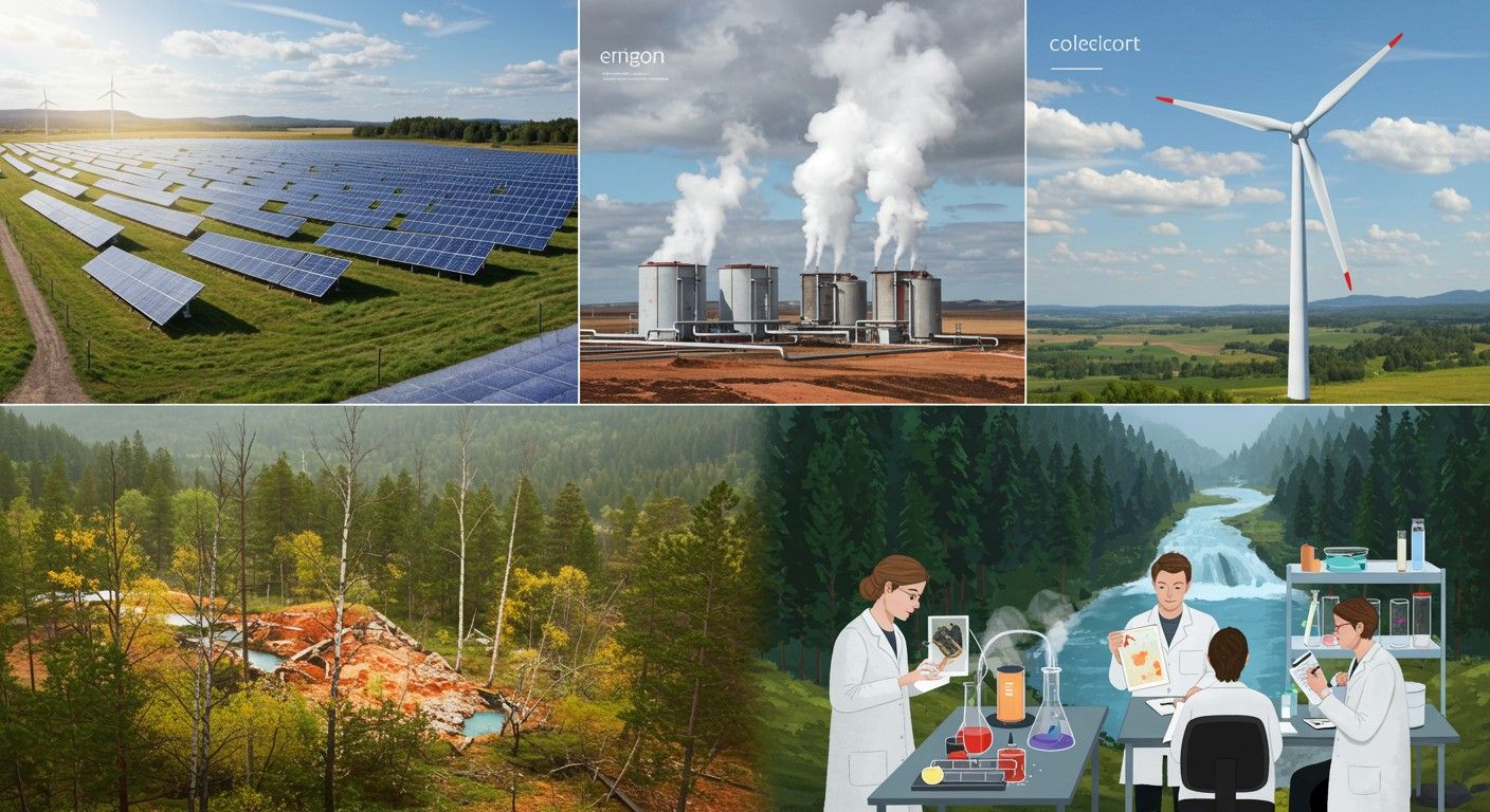 A napenergia és geotermikus források fő hőenergia-pótlók.