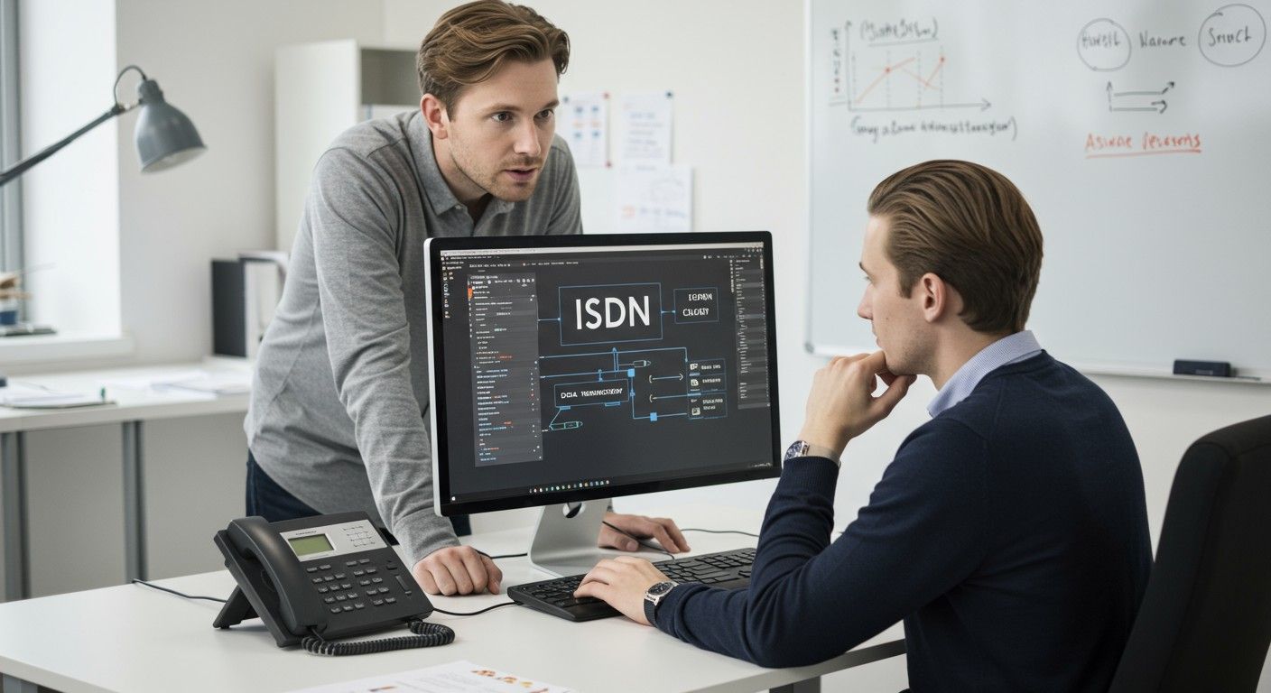 Az ISDN digitális telefonkapcsolatokat biztosított, gyors adatátvitellel.