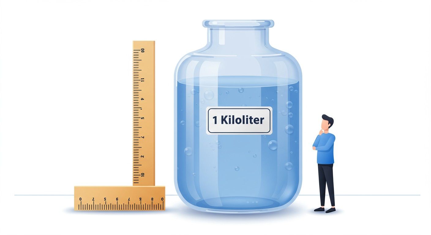 A kiloliter 1000 liter térfogatot jelent.
