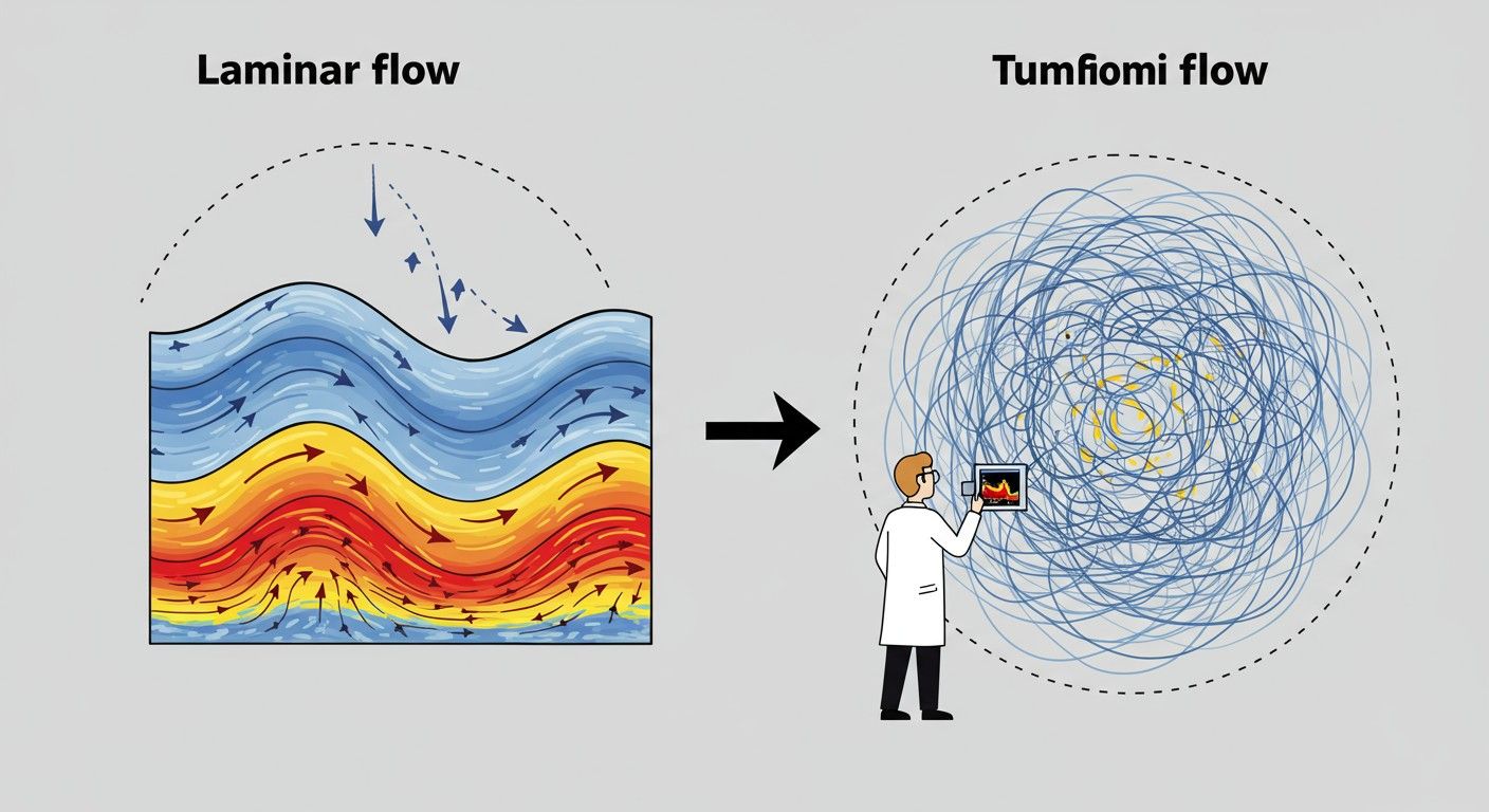 A turbulens áramlás fokozza a hőátadás hatékonyságát.