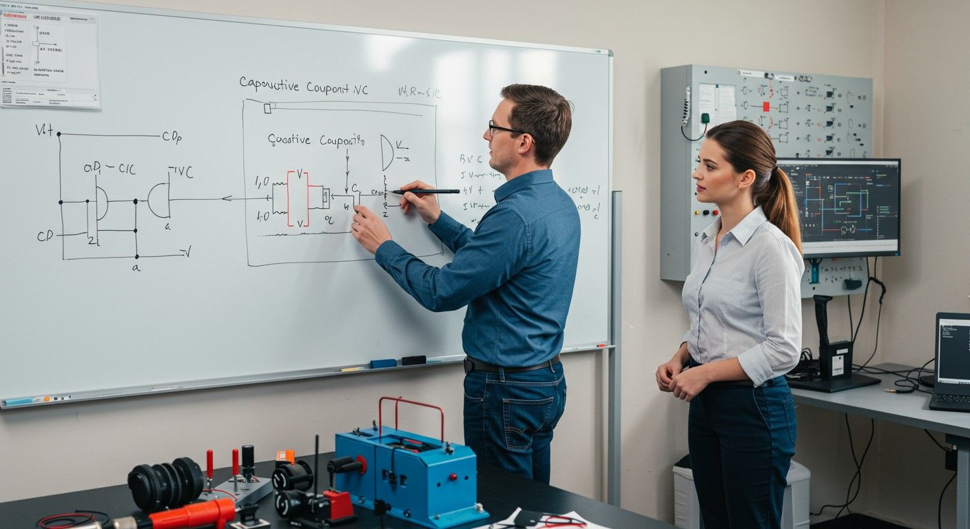 A kapacitív csatolás matematikai modelljei segítik a jelek analízisét.