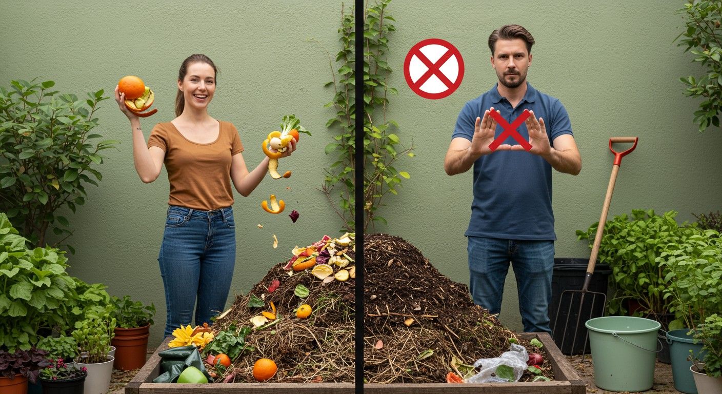 A friss gyomok komposztálása elősegíti a talaj termékenységét.