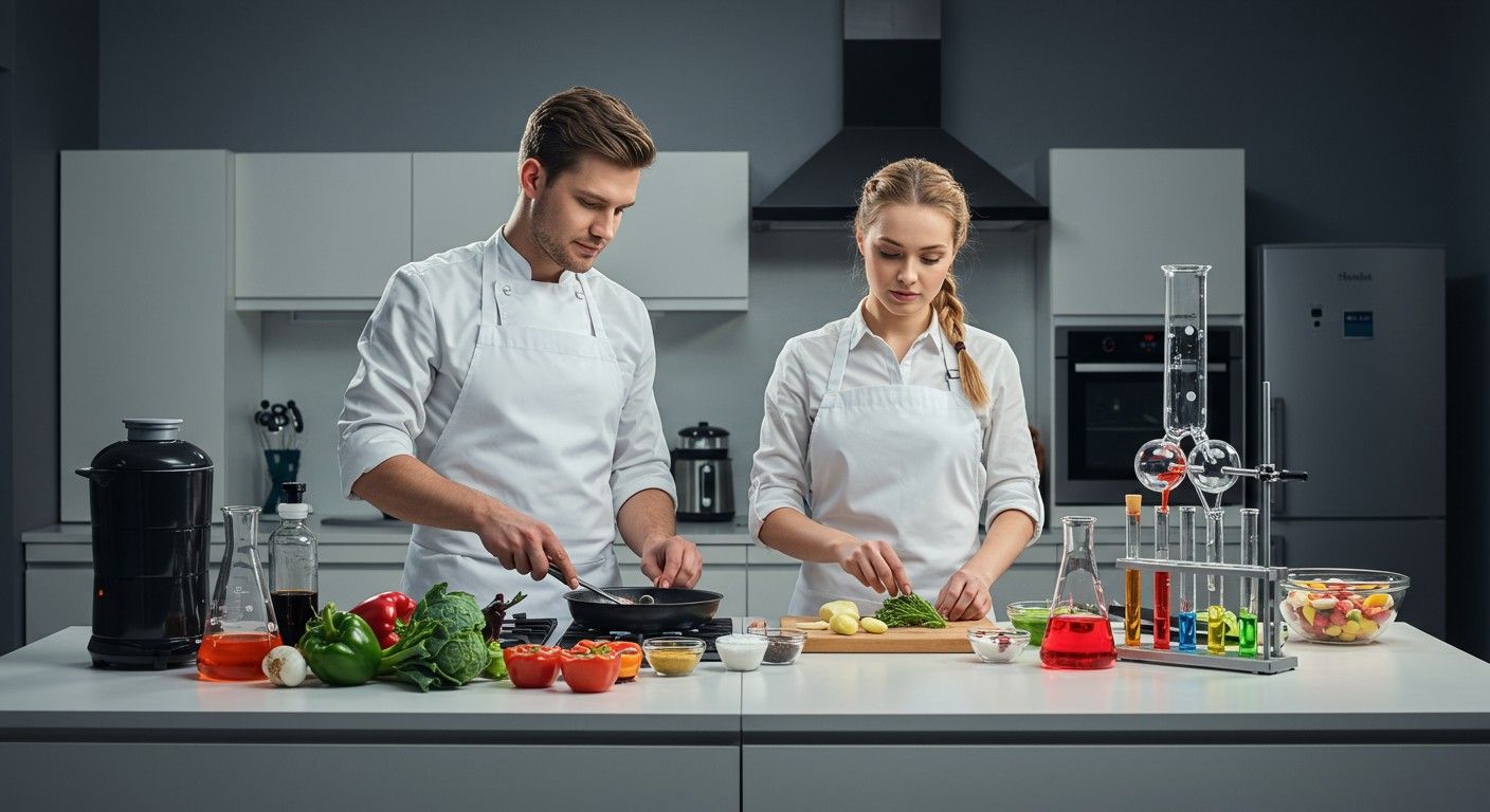 A molekuláris gasztronómia új ízeket teremt kémiai reakciókkal.