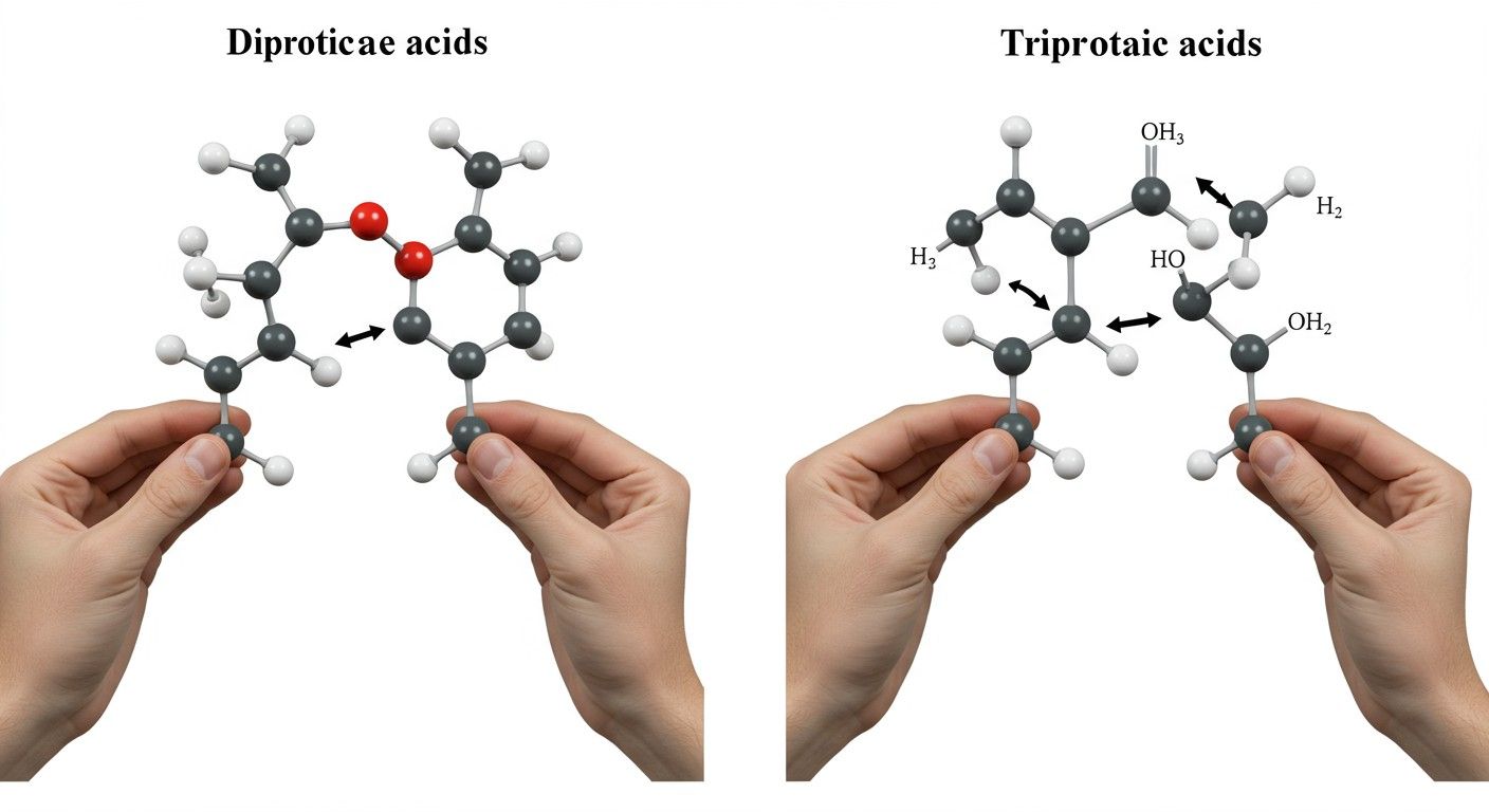 A triprotikus savak három proton leadására képesek.