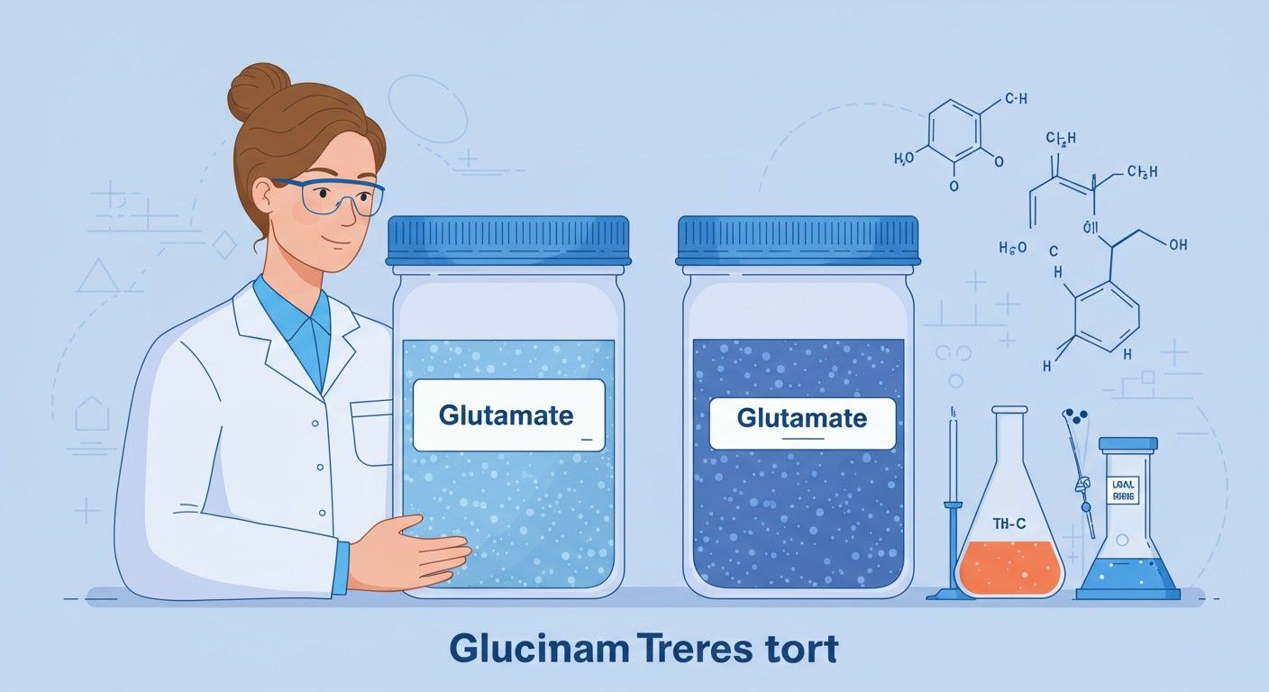 A kalcium-glutamát kevésbé savas, mint a nátrium-glutamát.