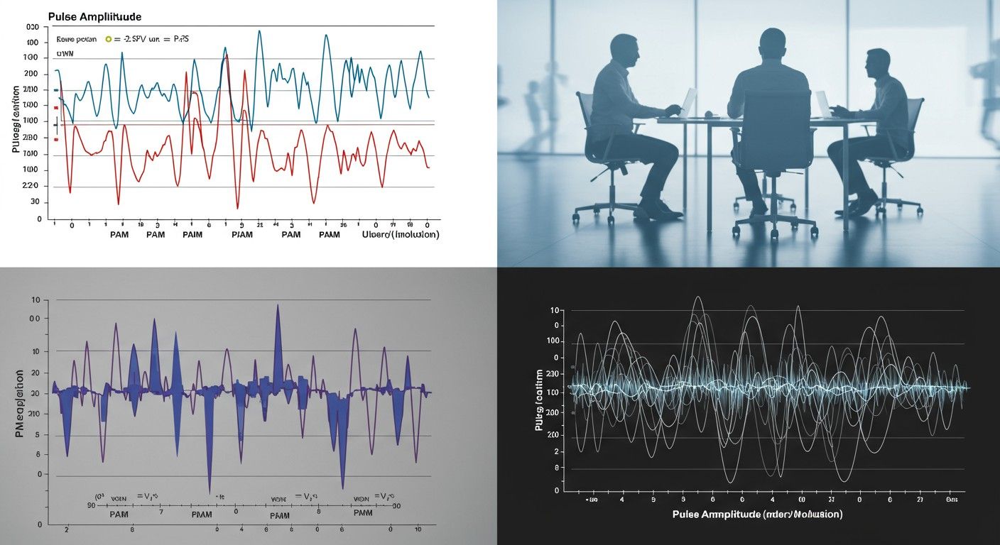 A PAM egyszerű, de kevésbé ellenálló a zajjal szemben.