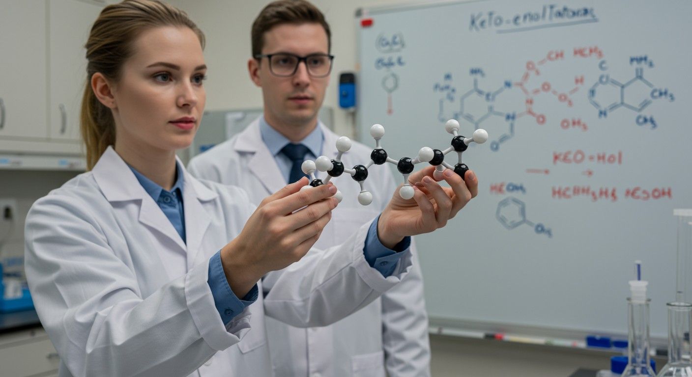 A keto-enol tautoméria kulcsszerepet játszik a szerves kémiában.