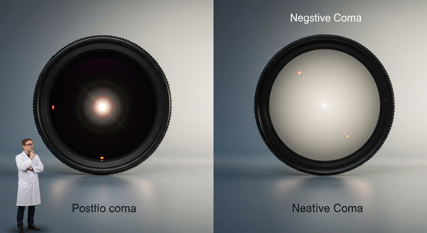 A pozitív kóma a látás torzulását, míg a negatív csökkentését okozza.