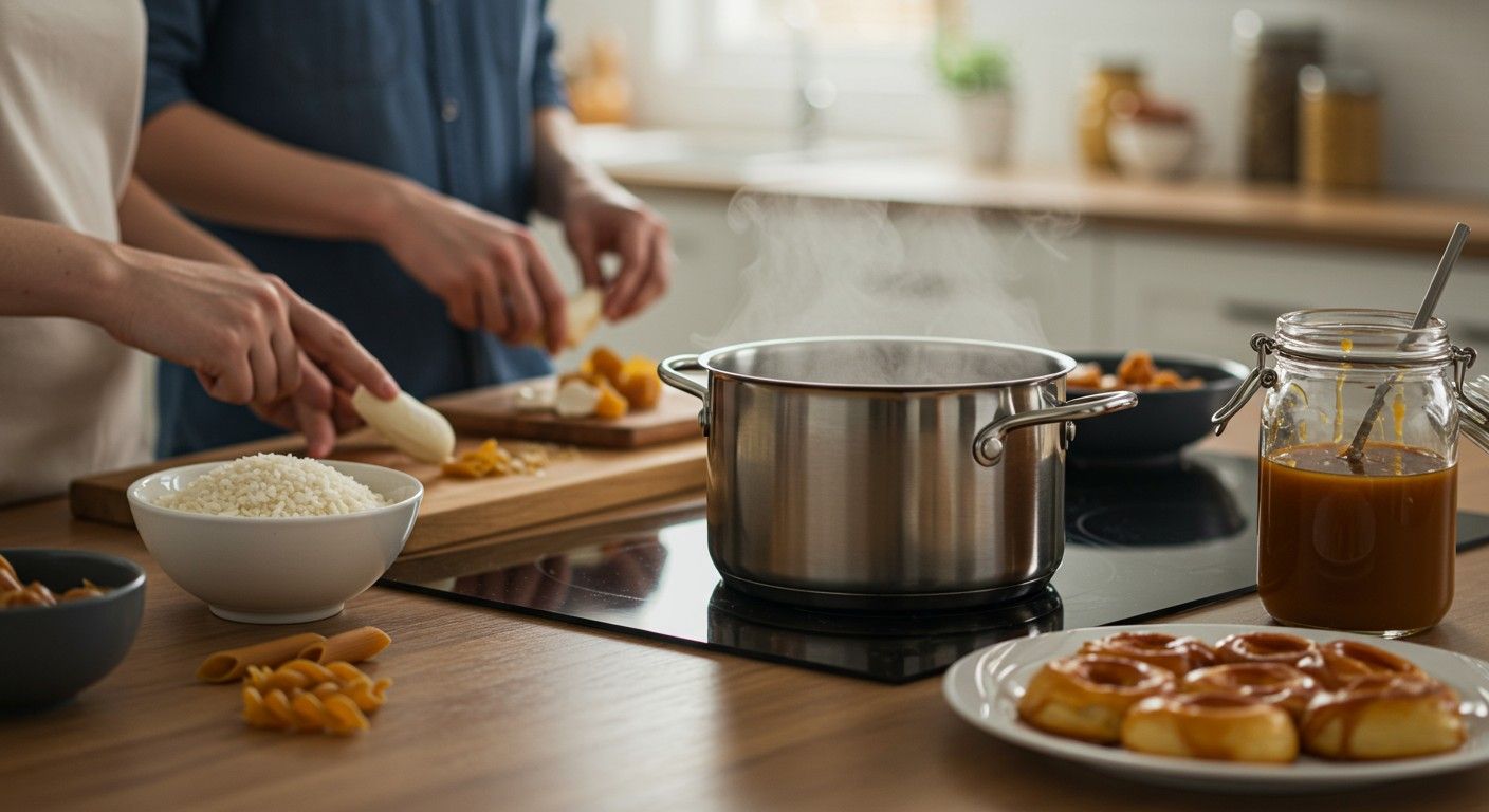 A zselatinizáció során a keményítő víz hatására megduzzad.