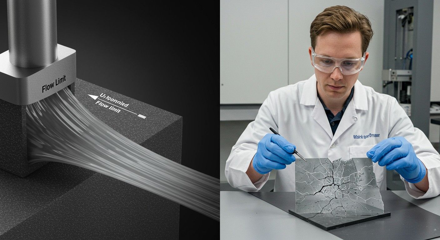 A folyáshatár meghatározza a tartós deformáció kezdetét.