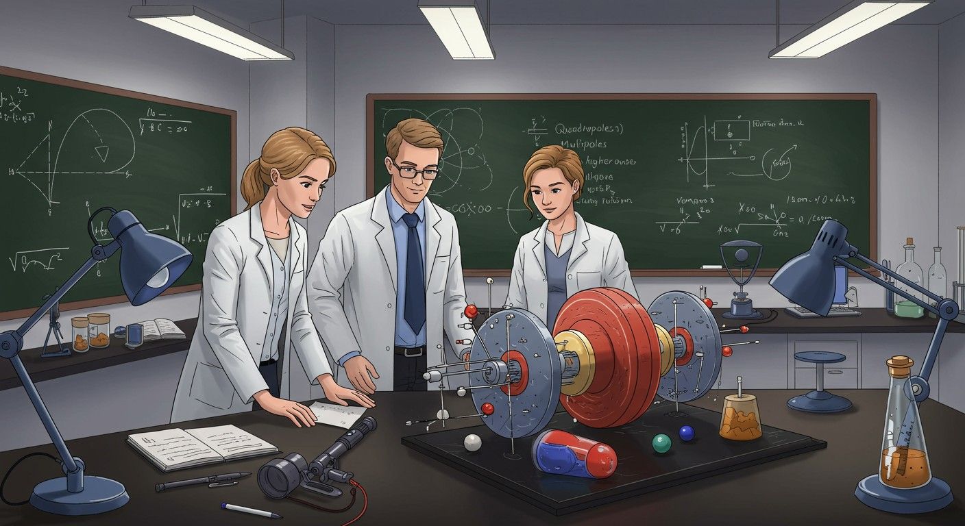 A kvadrupolok a dipólusoknál bonyolultabb elektromágneses mezőket hoznak létre.