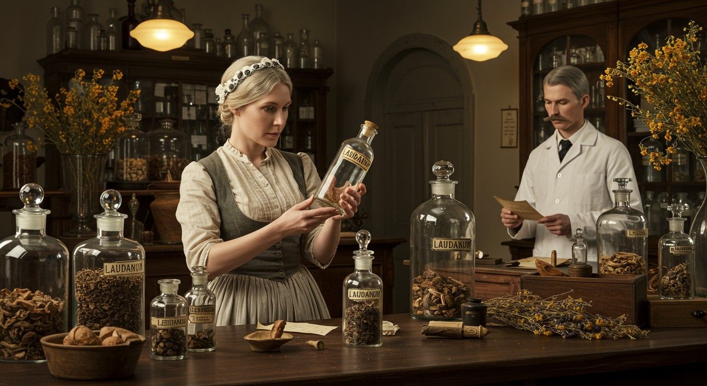 A laudanum egykor népszerű volt fájdalomcsillapítóként és altatóként.