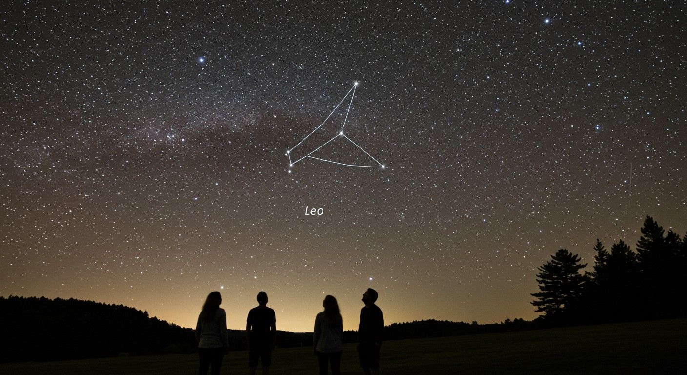 A Leo csillagkép nyári éjszakák egyik legszembetűnőbb látványa.
