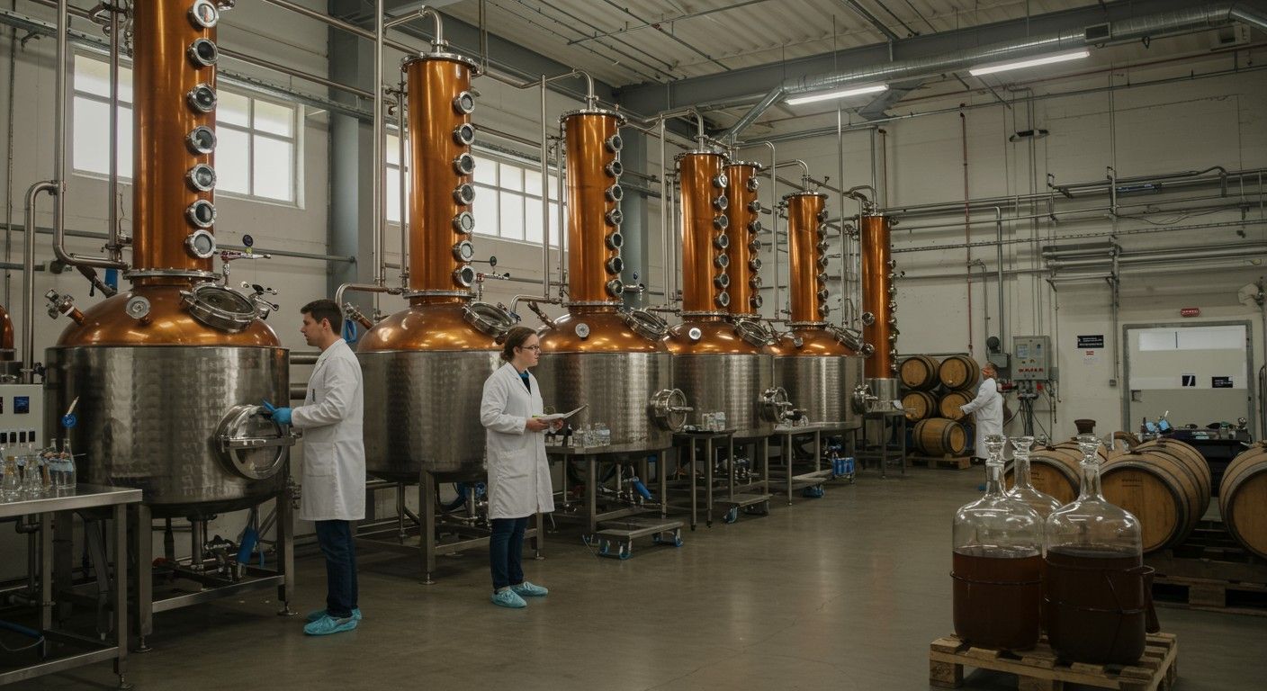 A lepárlás ipari alkalmazásai közé tartozik az italgyártás.