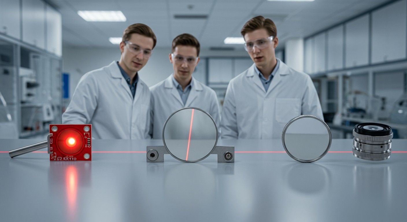 A lézer három alapja: gerjesztés, rezonátor, és fénykibocsátás.