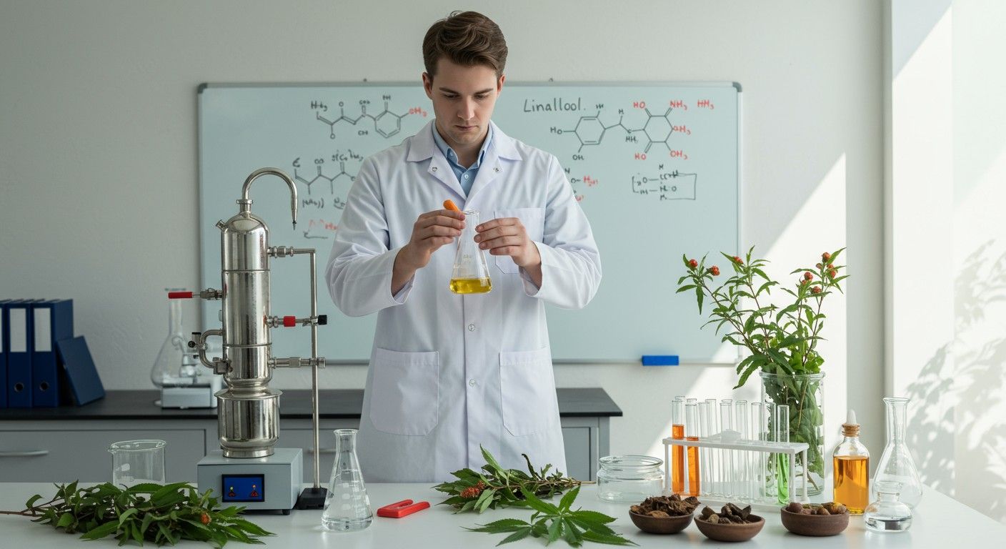 A linalool ipari előállítása fenntartható módszerekkel történik.