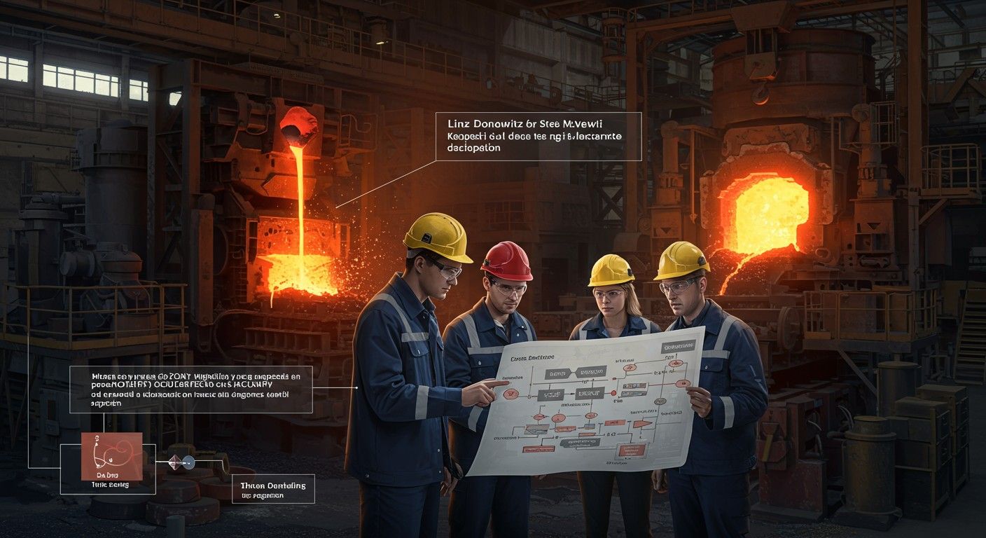 A Linz-Donawitz eljárás oxigént használ a megmunkáláshoz.