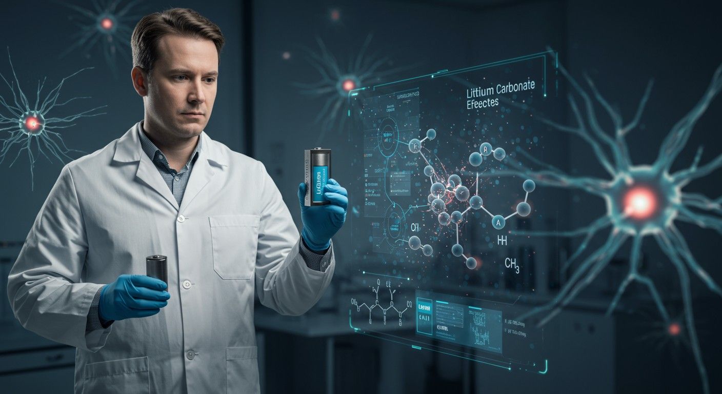 A lítium hatással van a neurotranszmitterek egyensúlyára.