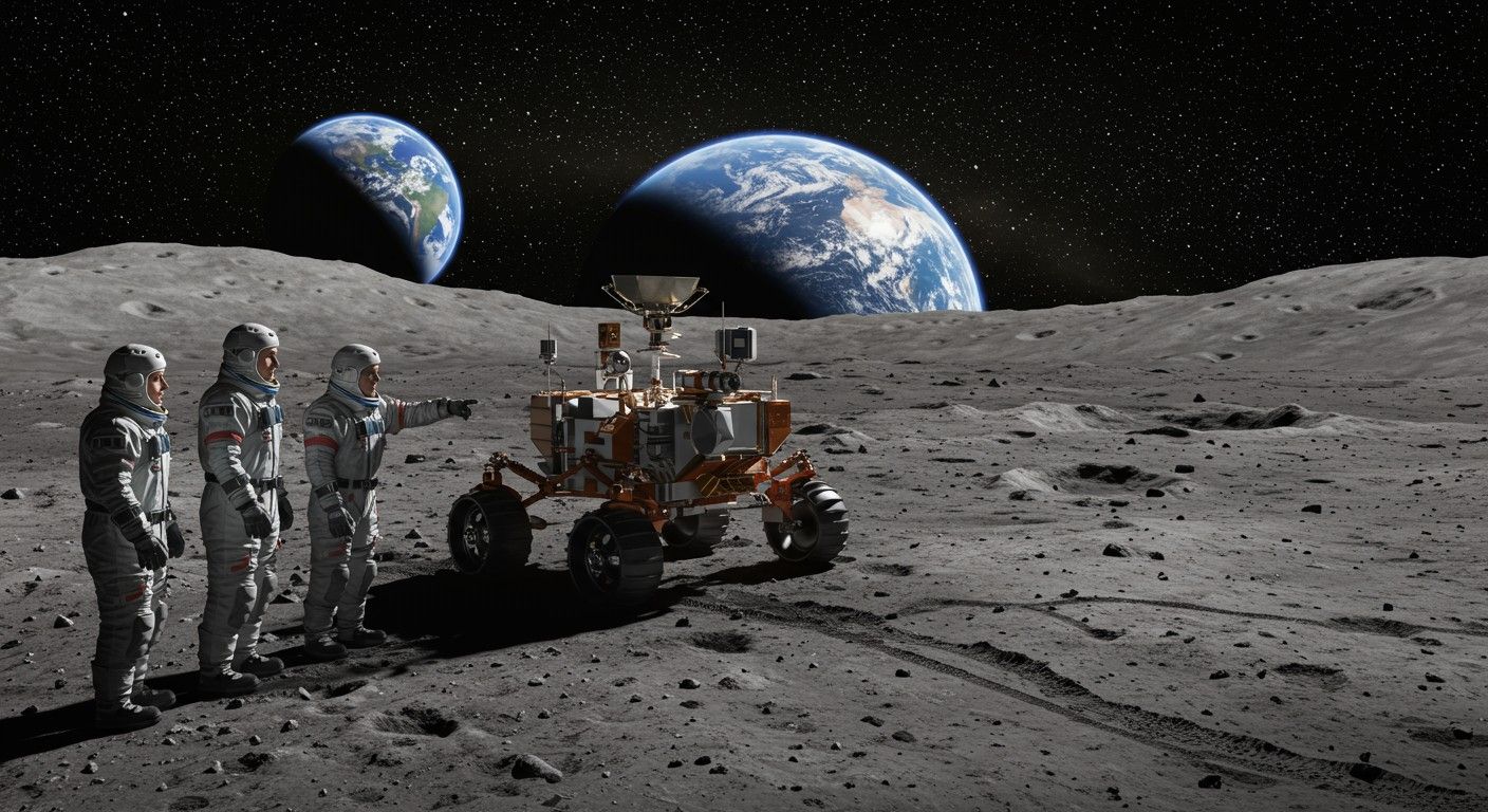 A Lunohod-1 az első távirányítású rover a Holdon.