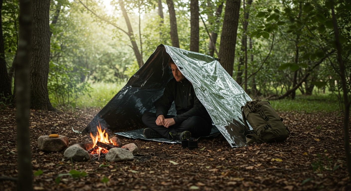 A mentőfólia hőszigetelő hatása életmentő lehet szélsőséges helyzetekben.