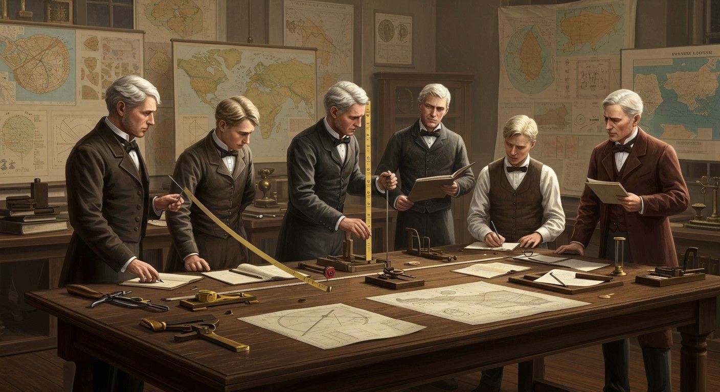 A méter nemzetközi elfogadása 1875-ben kezdődött.