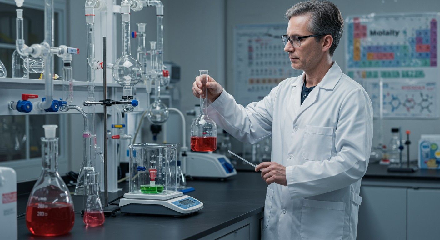 A molalitás a kolligatív tulajdonságok fontos mérőszáma.