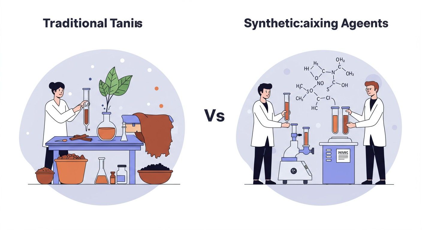 A műcserzőanyagok gyorsabb és környezetbarátabb folyamatot kínálnak.