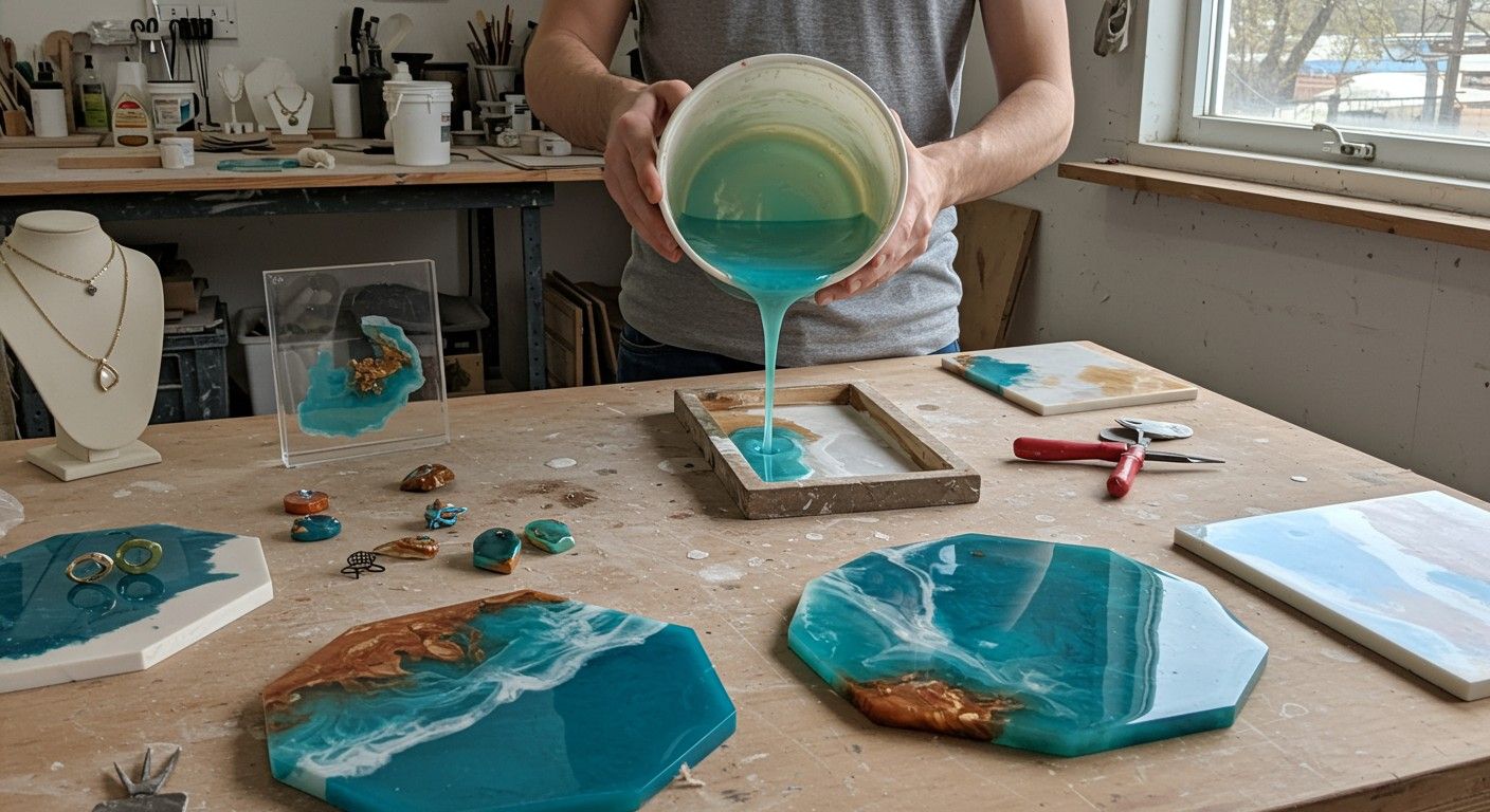 A műgyanták építőiparban és művészetben egyaránt népszerűek.