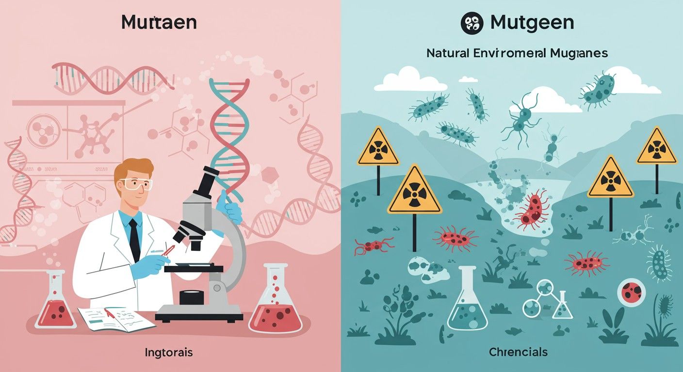 A mutagének különböző típusai eltérő DNS-károsodásokat okoznak.