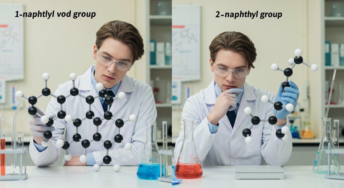 A 2-naftilcsoport kémiai aktivitása eltér az 1-naftilcsoporttól.