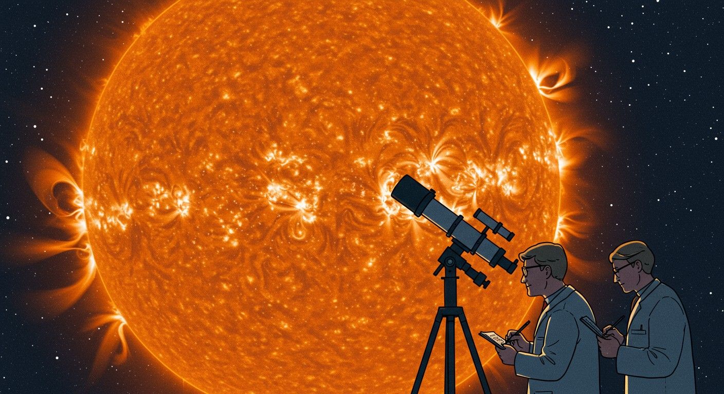 A napfoltok különböző formái és méretei jelzik a naptevékenységet.