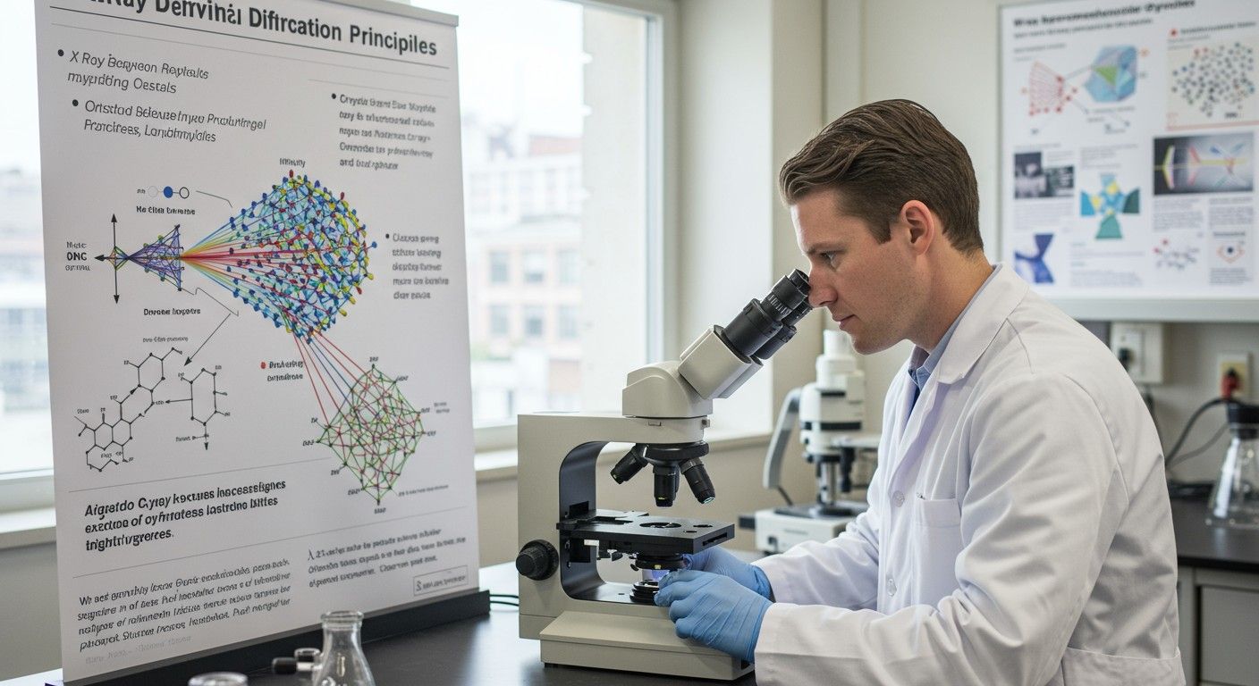 A röntgendiffrakció segít a kristályszerkezet feltérképezésében.