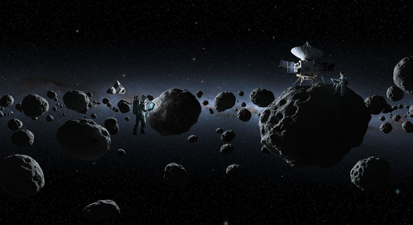 Az aszteroidaöv a Mars és Jupter között helyezkedik el.