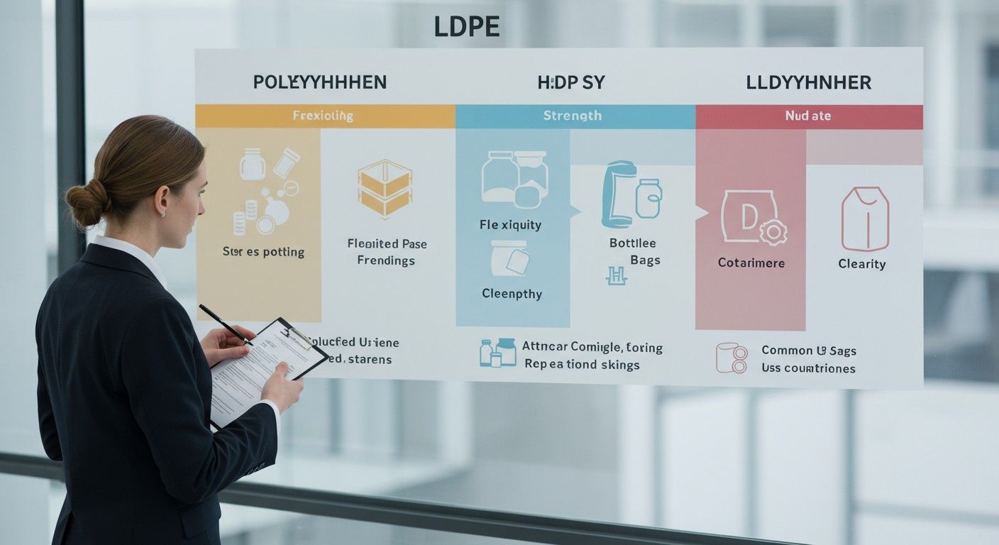 Az LDPE rugalmasabb, mint az HDPE és LLDPE.