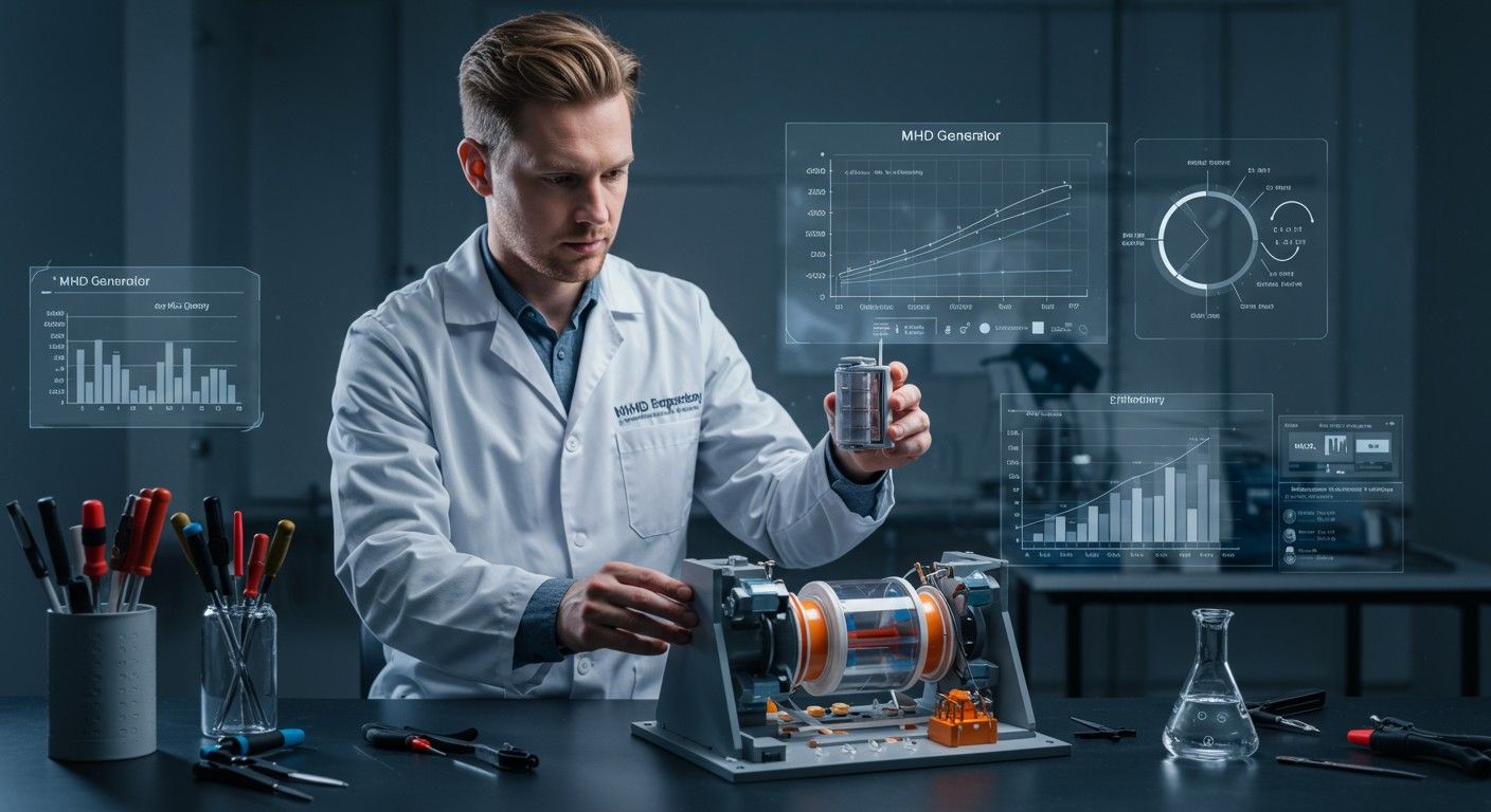 Az MHD-generátorok hatásfoka erősen függ az áramlási sebességtől.