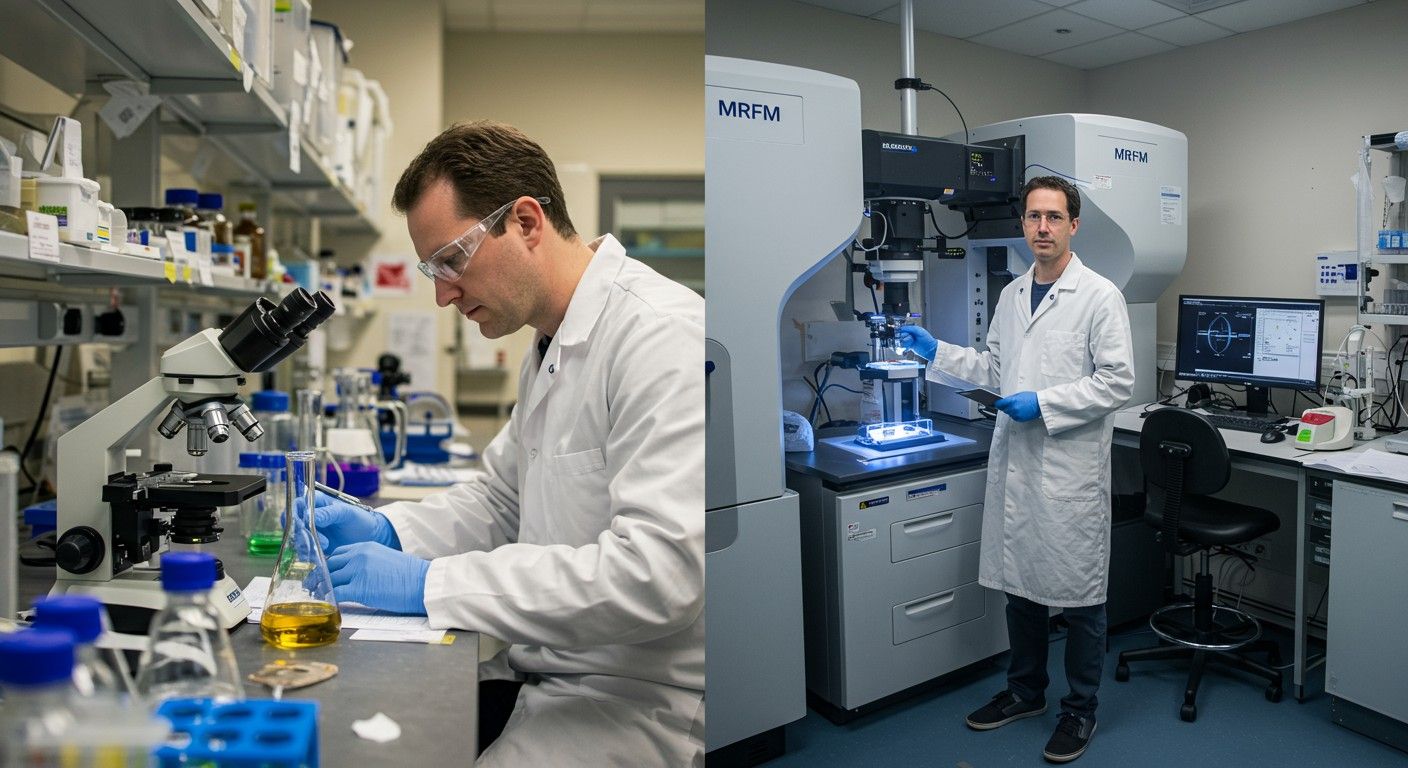 Az MRFM nagyobb érzékenységet és pontosabb eredményeket nyújt.