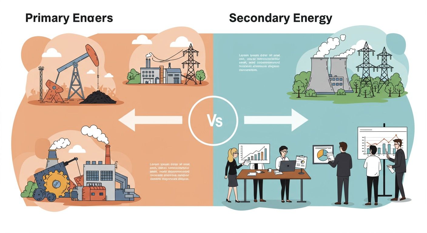 Az olajegyenérték primer és szekunder energiát hasonlít össze.