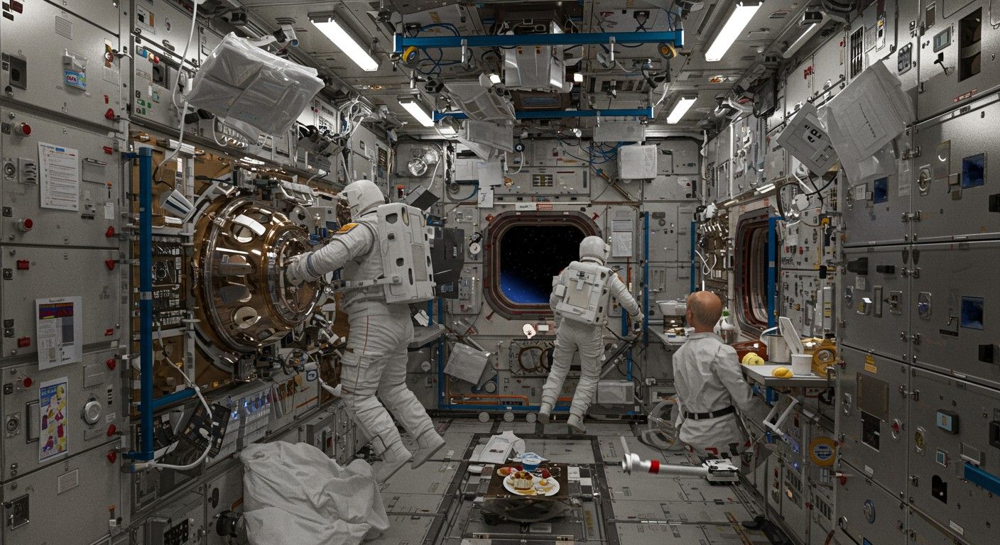 A Mir fedélzetén az űrhajósok új barátságokat kötnek.