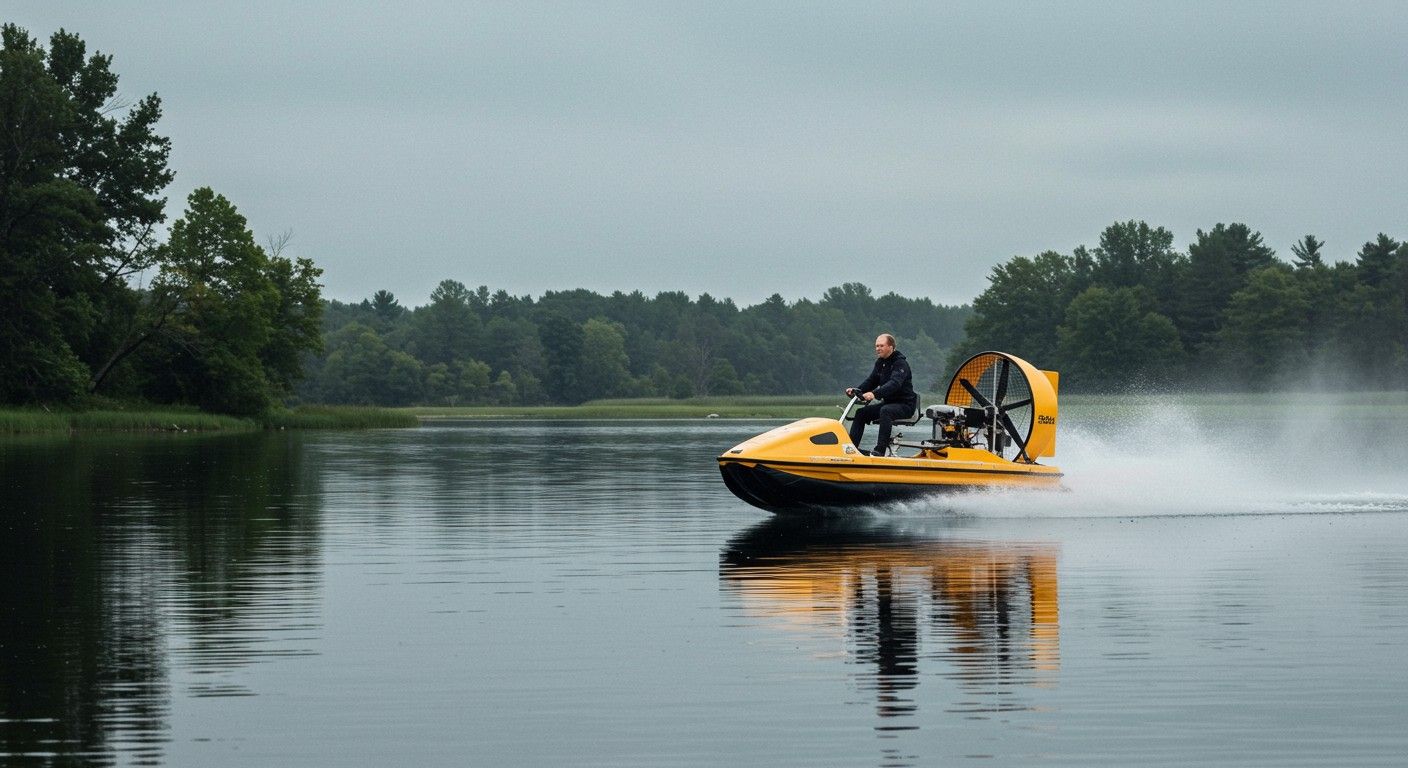 A légpárnás járművek vizes és száraz terepen is közlekednek.