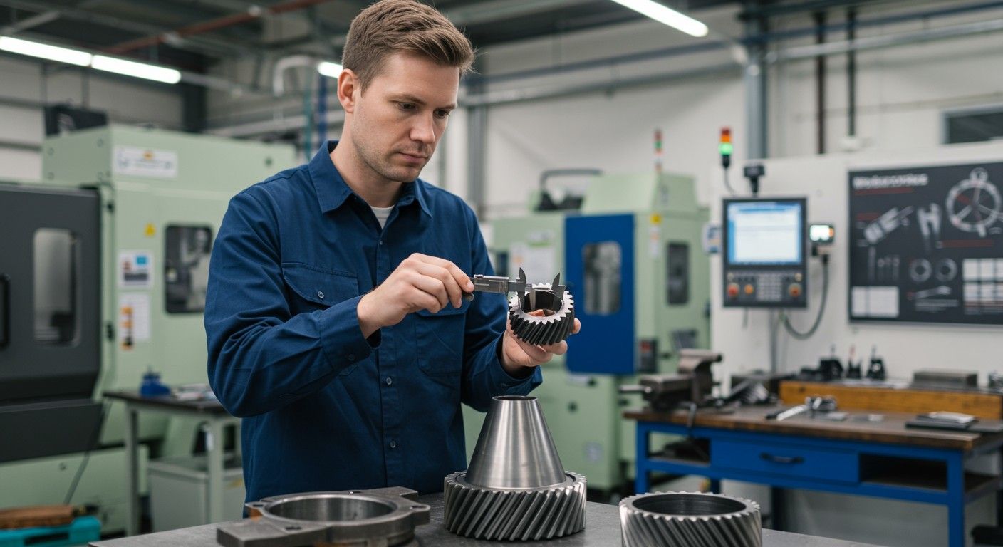 A kúpfogaskerekek gyártásához precíziós megmunkálási technológiák szükségesek.