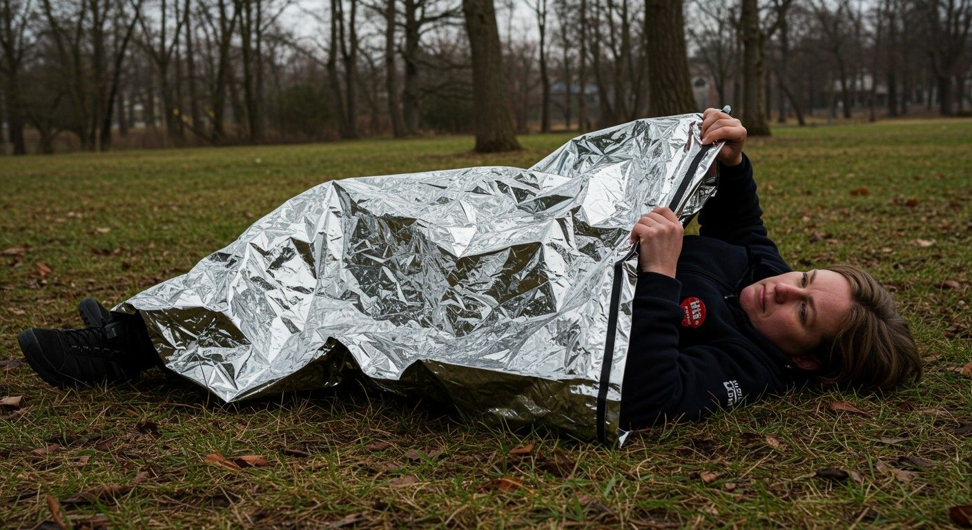 A mentőfólia hőmegőrző hatása életmentő lehet.