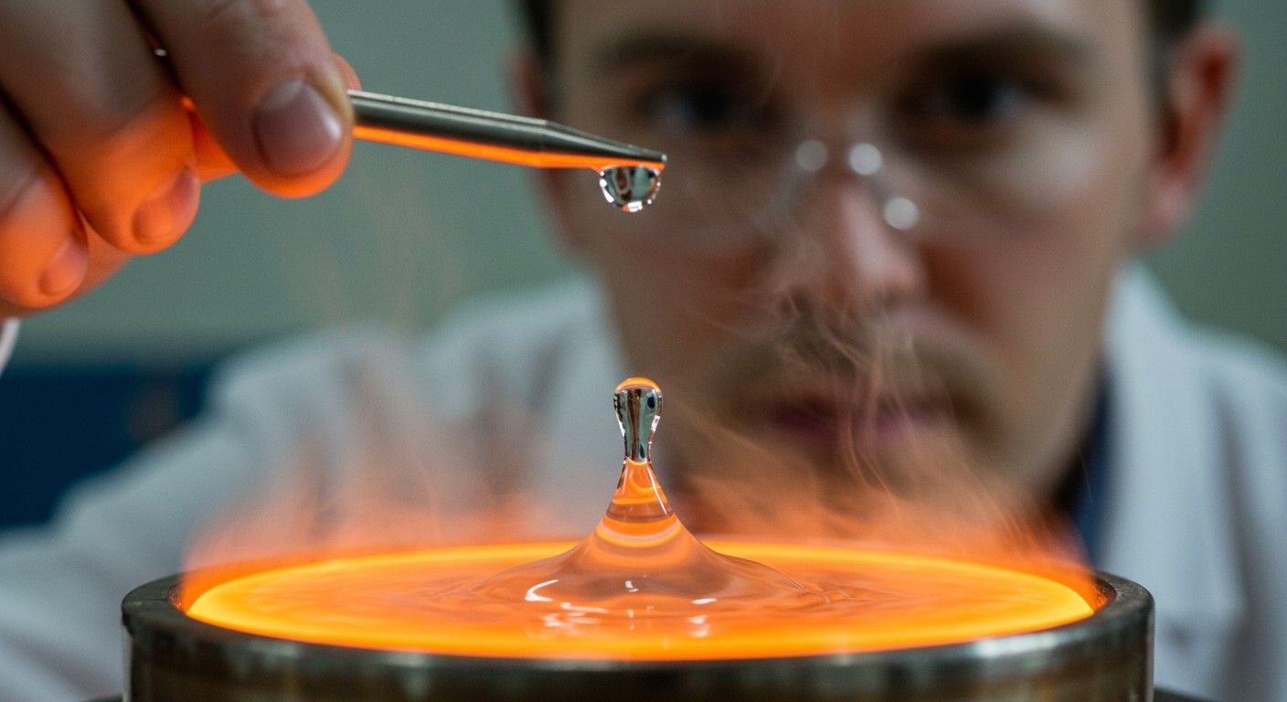 A Leidenfrost-hatás extrém hőmérsékleten is megfigyelhető.