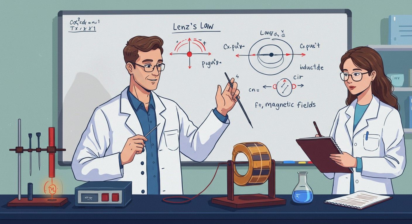 Lenz törvénye szerint az indukció ellentétes az okkal.