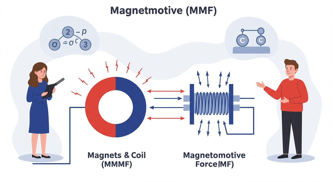 A magnetomotív erő a mágneses mezők keletkezését irányítja.