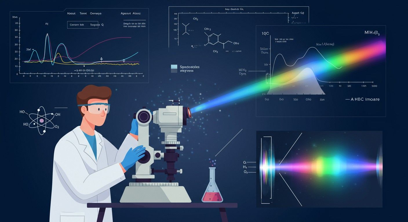 A spektroszkópia felfedi az anyagok belső szerkezetét.